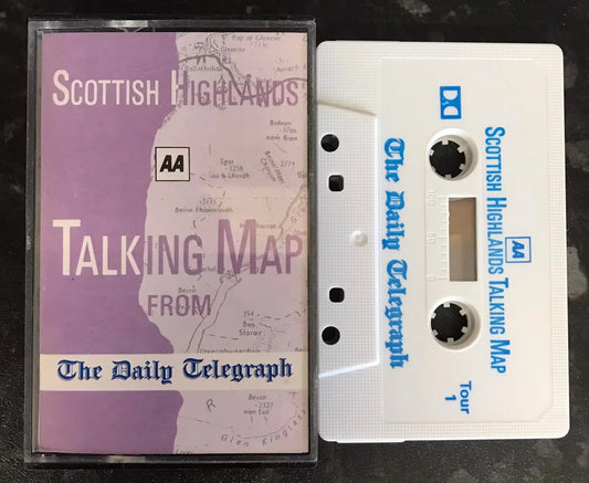 Scottish Highlands, Talking Map from The Daily Telegraph, Vintage Cassette Magretro
