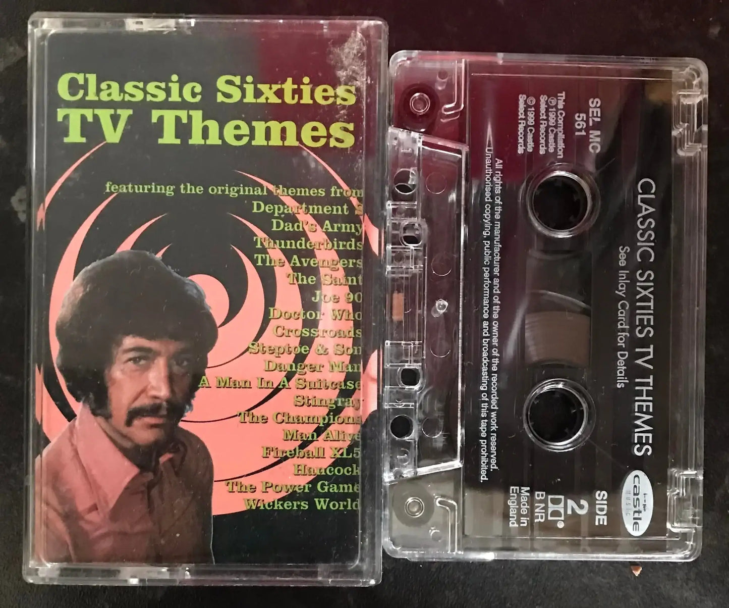 Classic Sixties TV Themes Album, Castle Music, SEL MC 561, Vintage Cassette Magretro