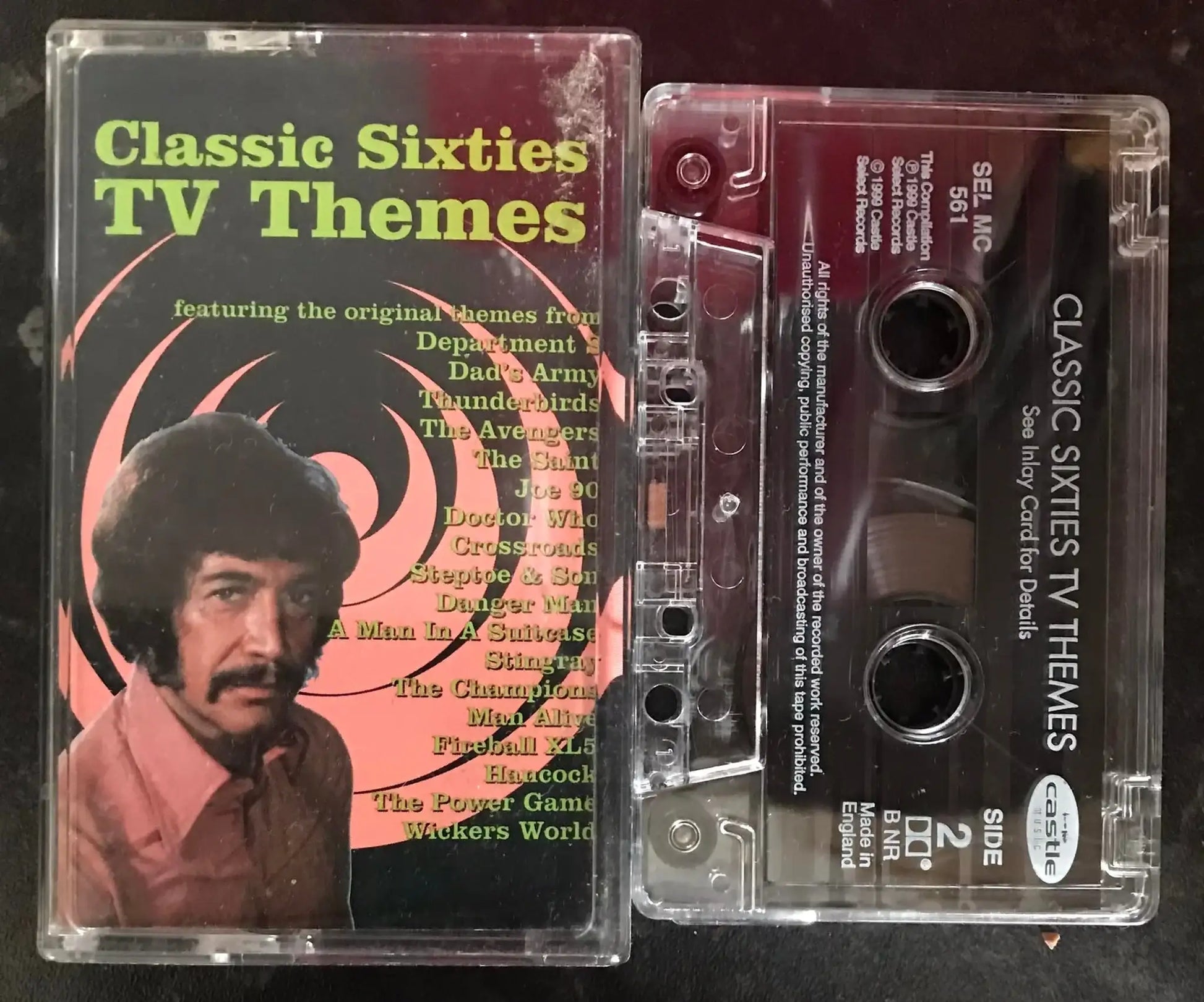 Classic Sixties TV Themes Album, Castle Music, SEL MC 561, Vintage Cassette Magretro
