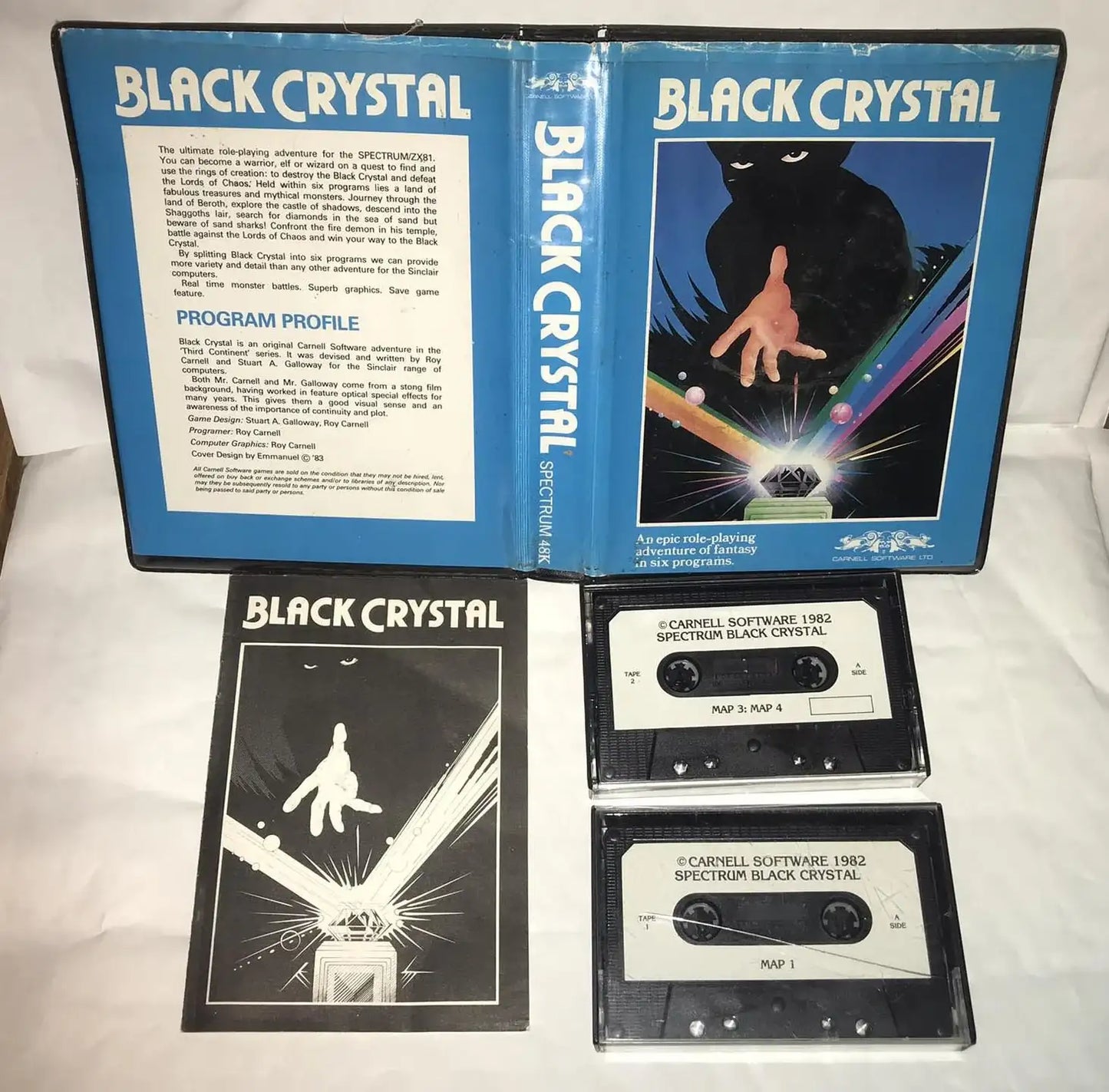 Black Crystal Large Clamshell, ZX Spectrum by Carnell, Working Magretro