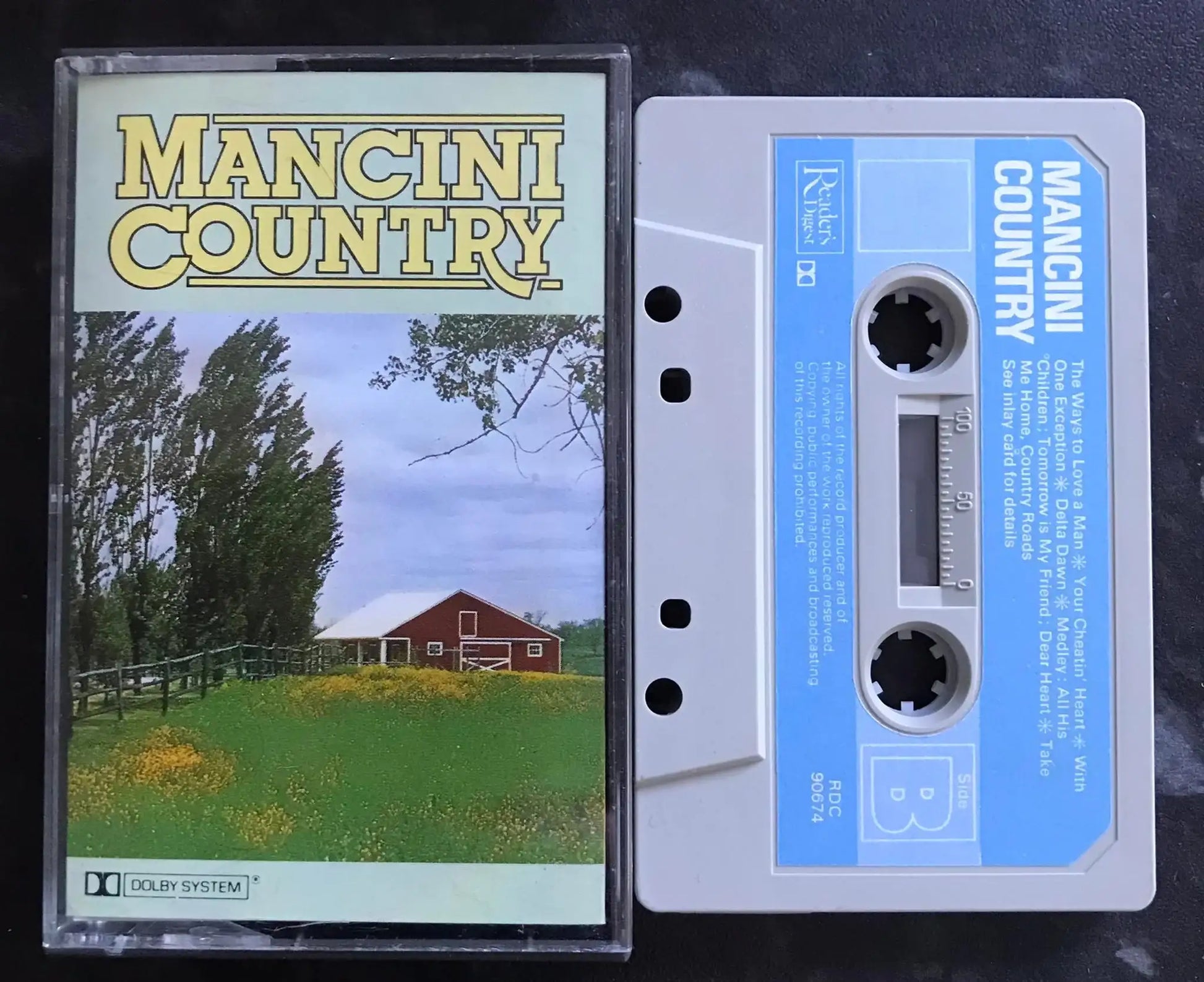 Mancini Country Album, Reader's Digest, RDC 90674, Vintage Cassette Magretro