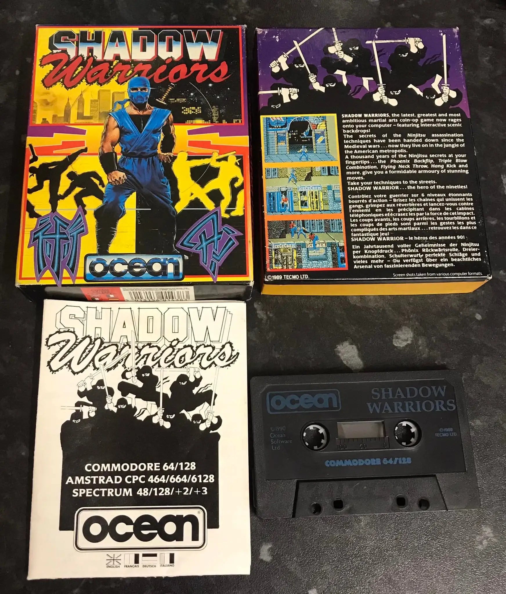 Shadow Warriors, C64 Game by Ocean Software, WORKING Magretro