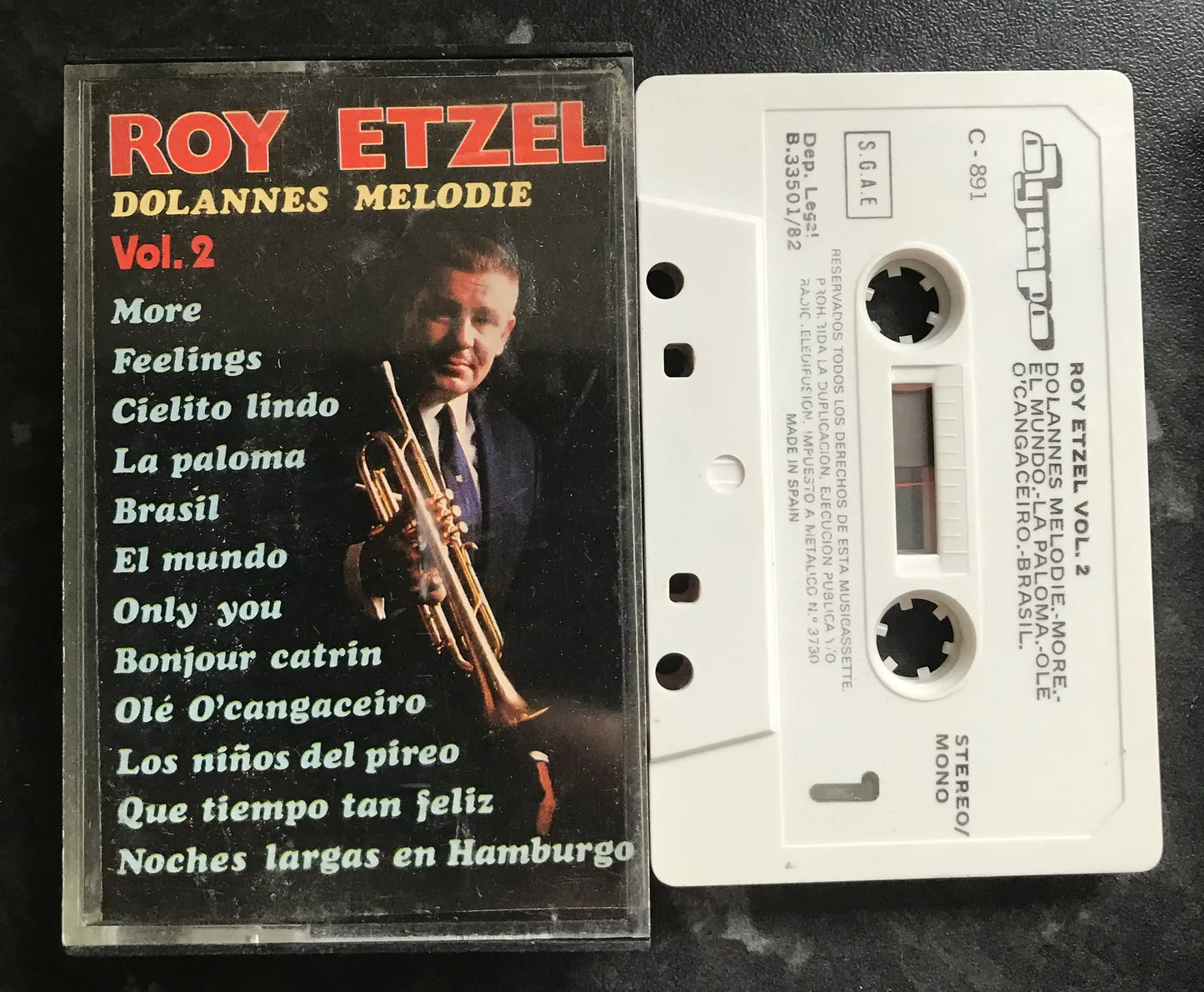 Roy Etzel, Dolannes Melodie Albumm Vol 2, C-891, Olympo Label, Vintage Cassette Magretro