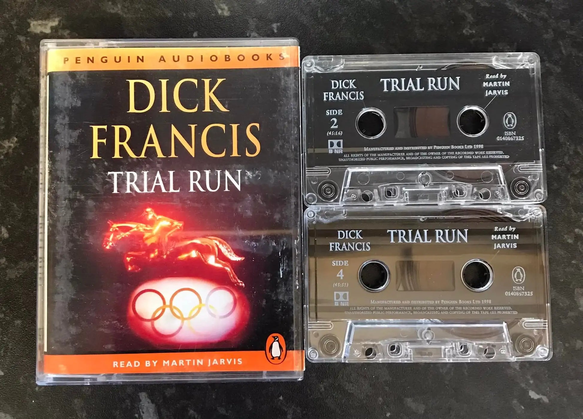 Dick Francis, Trial Run AudioBook Cassette, Vintage Cassette Magretro