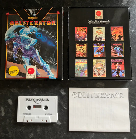 Obliterator, ZX Spectrum by Psygnosis / Melbourne House, WORKIN, big box version Magretro