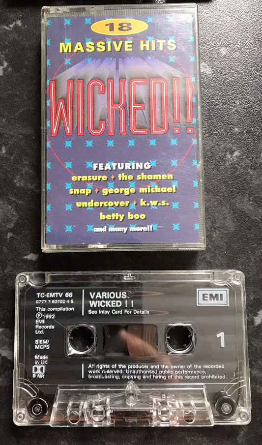 Wicked!!, 18 Massive Hits, EMI, TCEMTV 66, Vintage Cassette Magretro