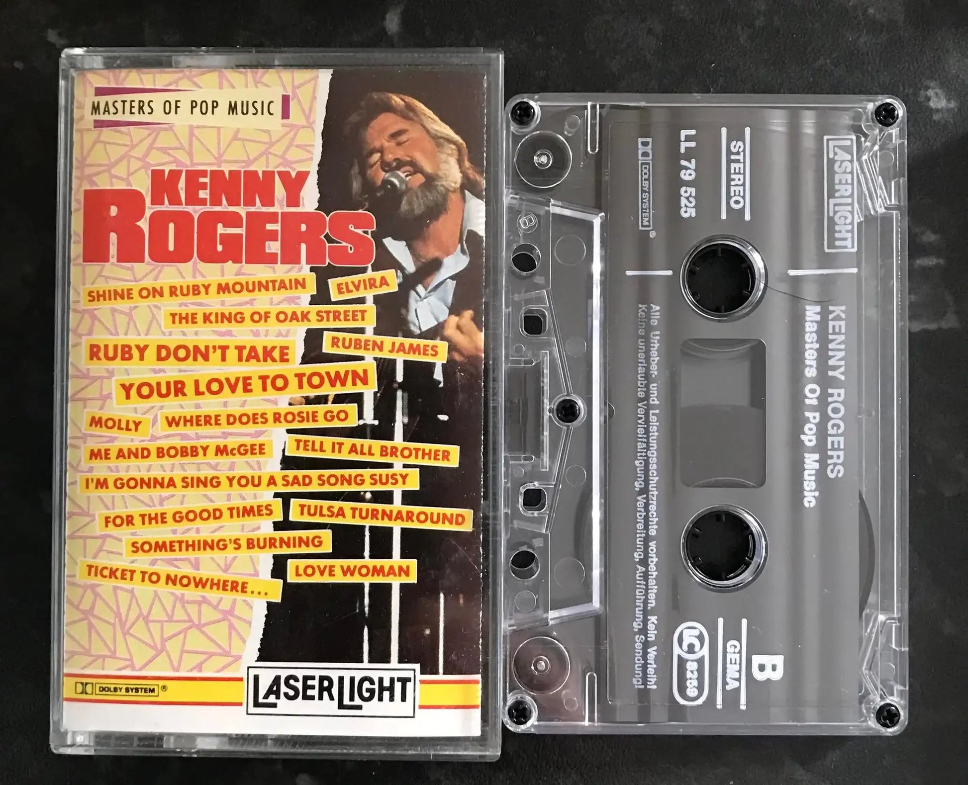 Kenny Rogers, Masters of Pop Music, Laserlight, 79 525, Vintage Cassette Magretro