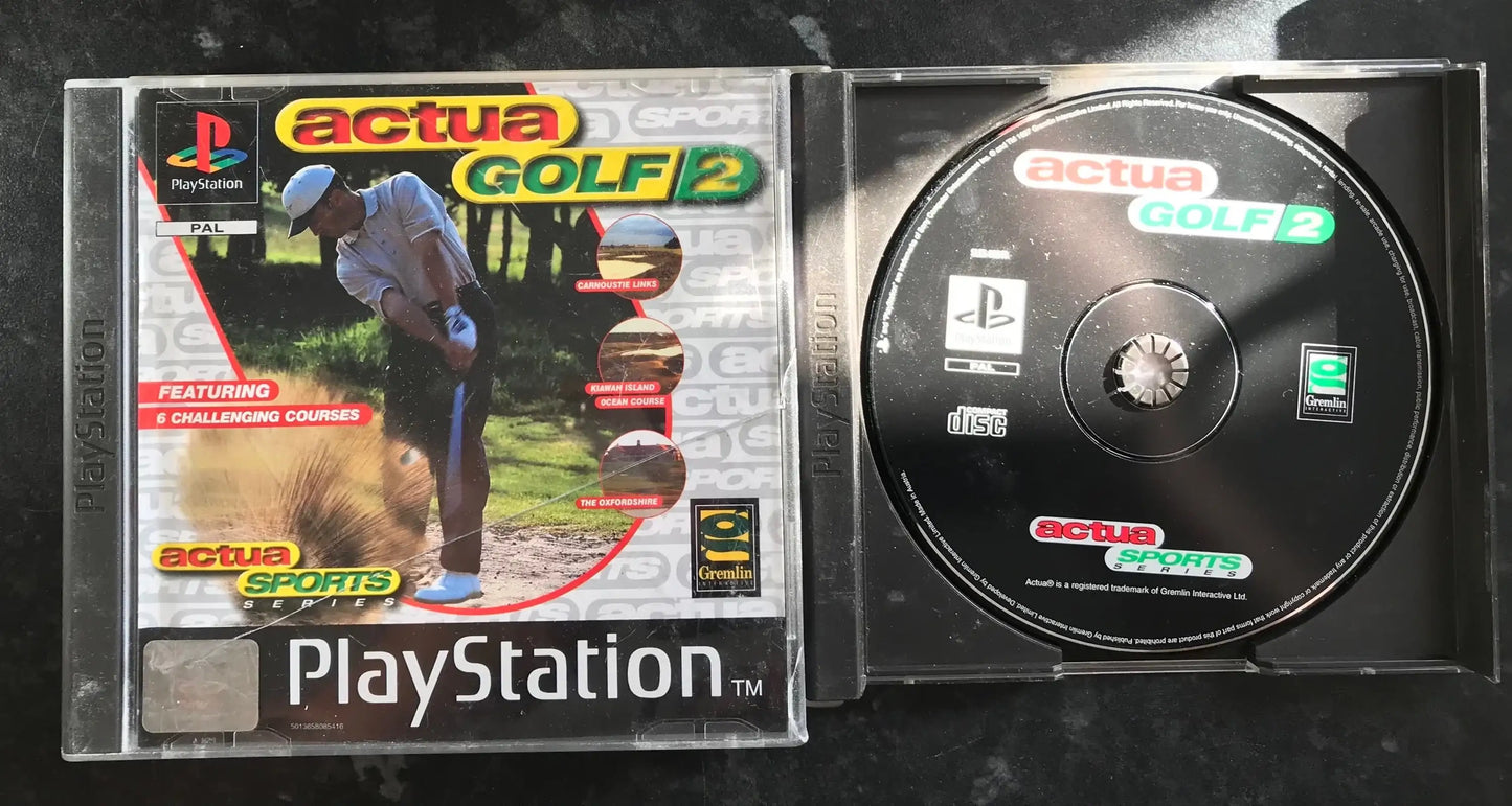 Actua Golf 2, PS1 Playstation One Game Boxed (PAL UK) Magretro