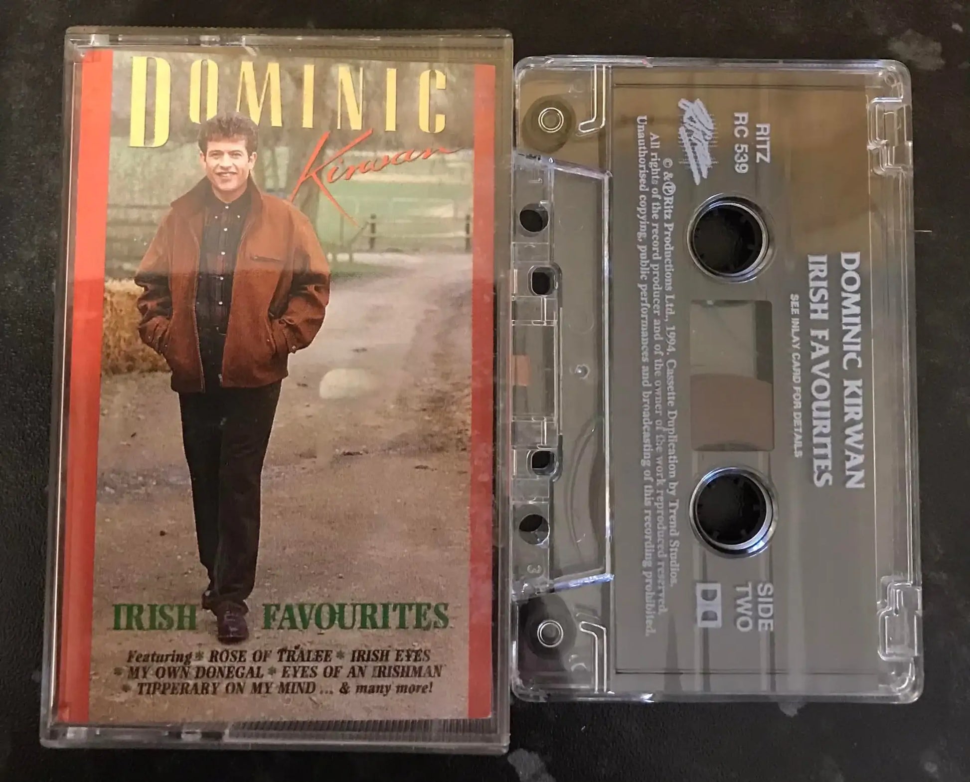 Dominic Kirwan, Irish Favourites Album, ritz, rc 539, Vintage Cassette Magretro