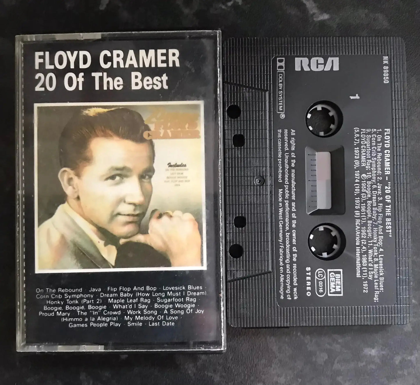 Floyd Cramer, 20 of the best Album, RC, NK 89850, Vintage Cassette Magretro