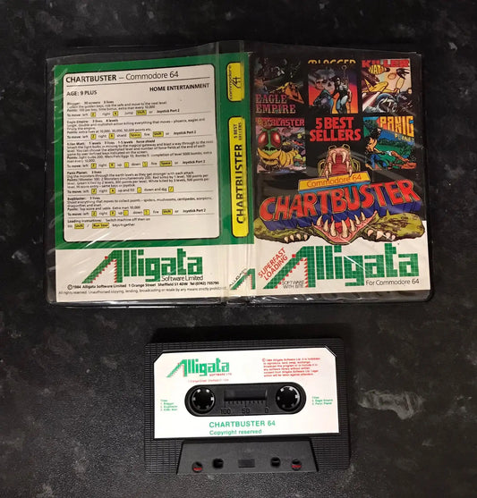 Chartbuster 5 Best Sellers Compilation, C64, by Alligata Magretro