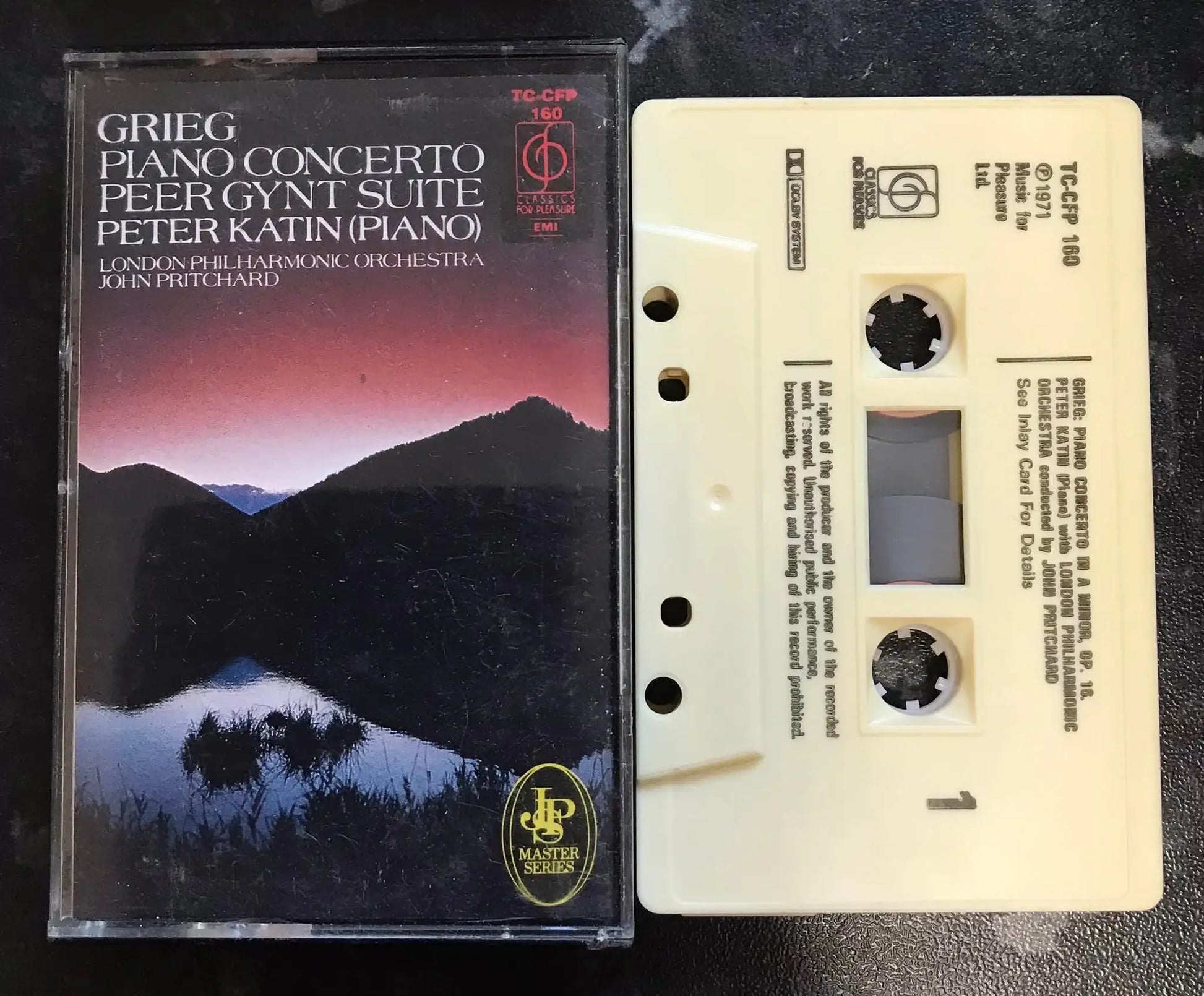 Grieg, The Piano Concerto, Peer Gynt Suite, Peter Katin, TC-CFP 160, Cassette Magretro