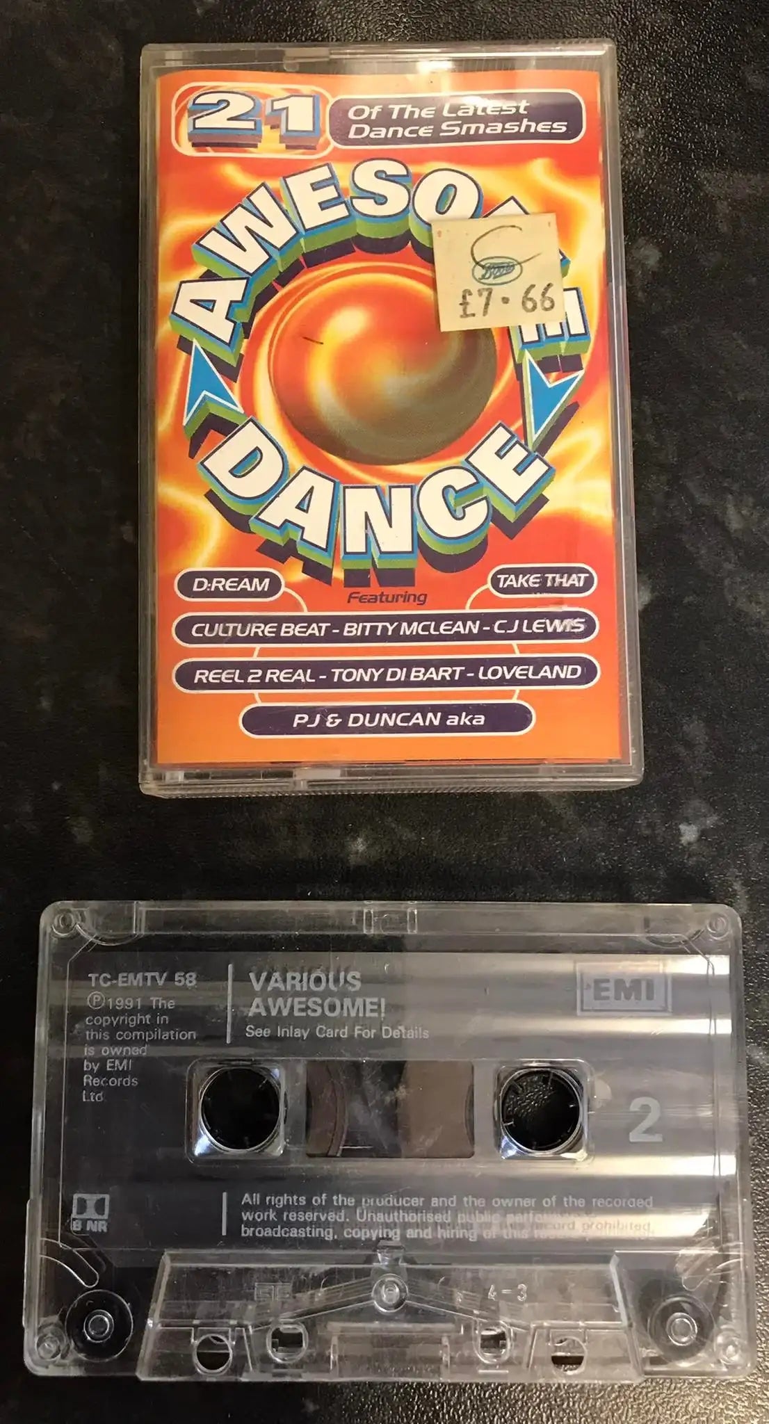 Awesome Dance Album, EMI, TC-EMTV 58, Vintage Cassette Magretro