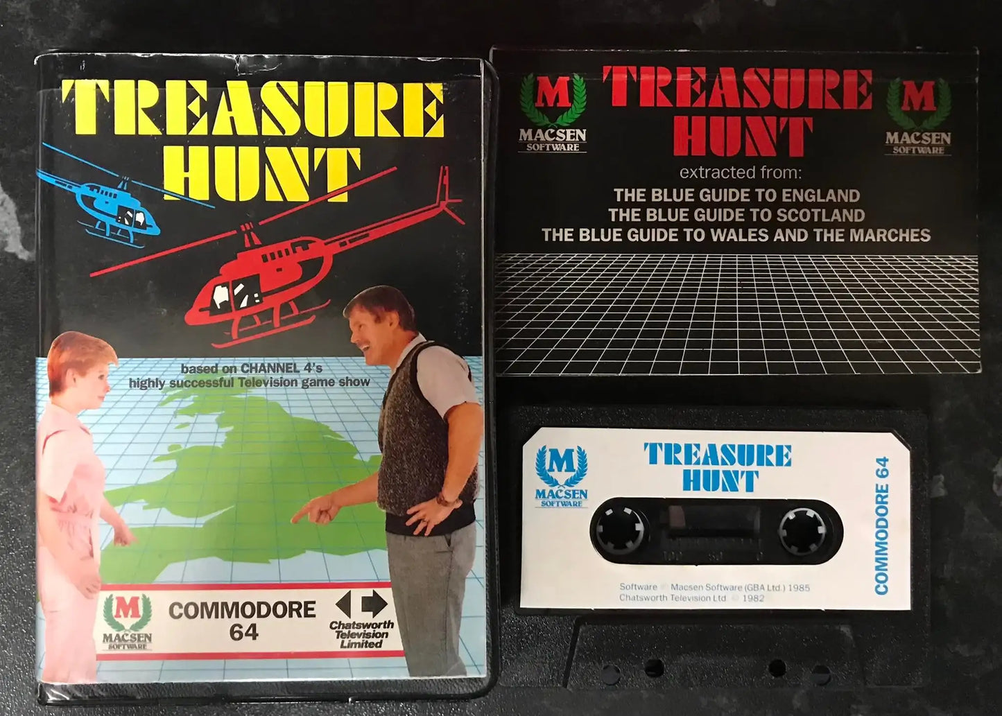 Treasure Hunt, C64 game by Macsen Software, RARE, WORKING Magretro