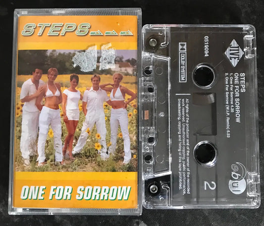 Steps, One For Sorrow Single, Jive, 0519094, Ebul, Vintage Cassette Magretro