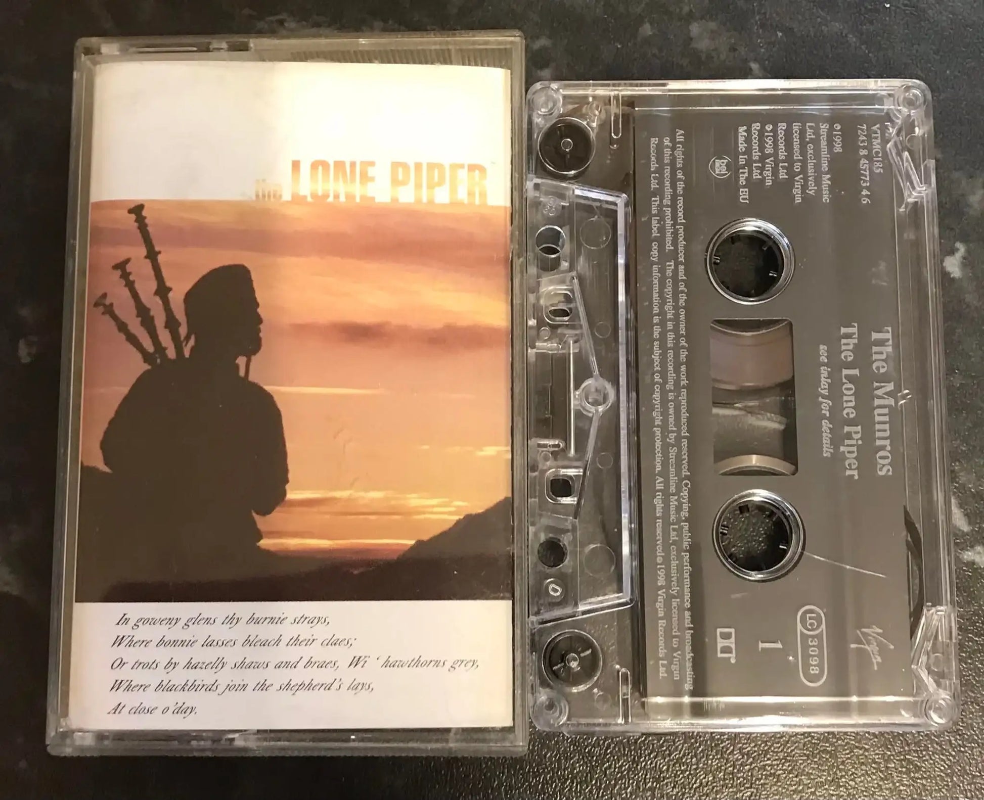The Munros, The Lone Piper Album, David Methven, vtmc185, Vintage Cassette Magretro