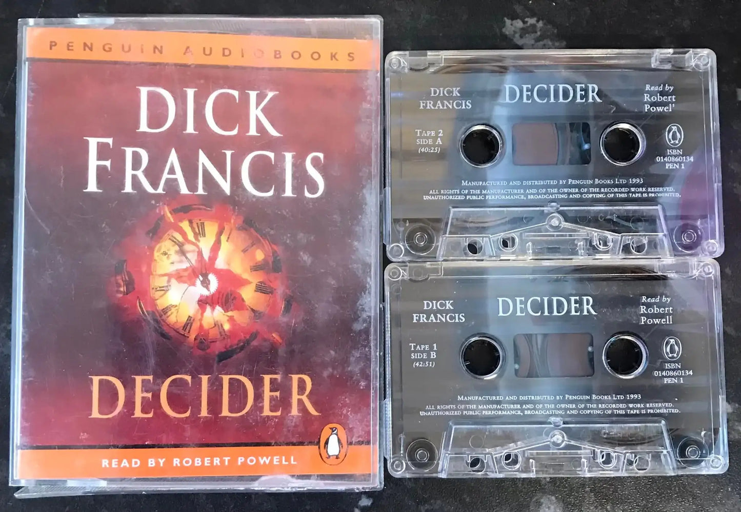 Decider Audiobook, Dick Francis, Vintage Cassette Magretro