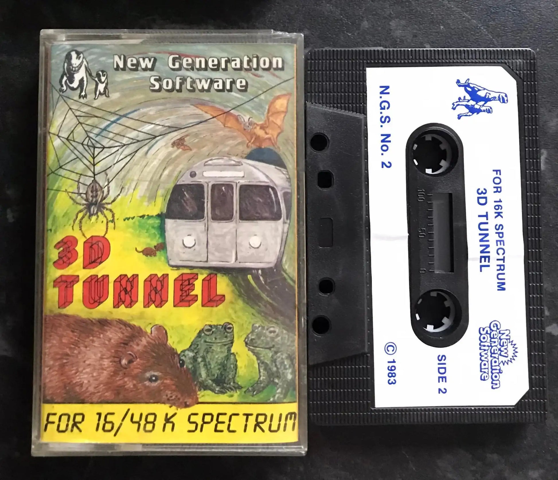 3D Tunnel 16k, by New Generation Software, ZX Spectrum Game, WORKING Magretro