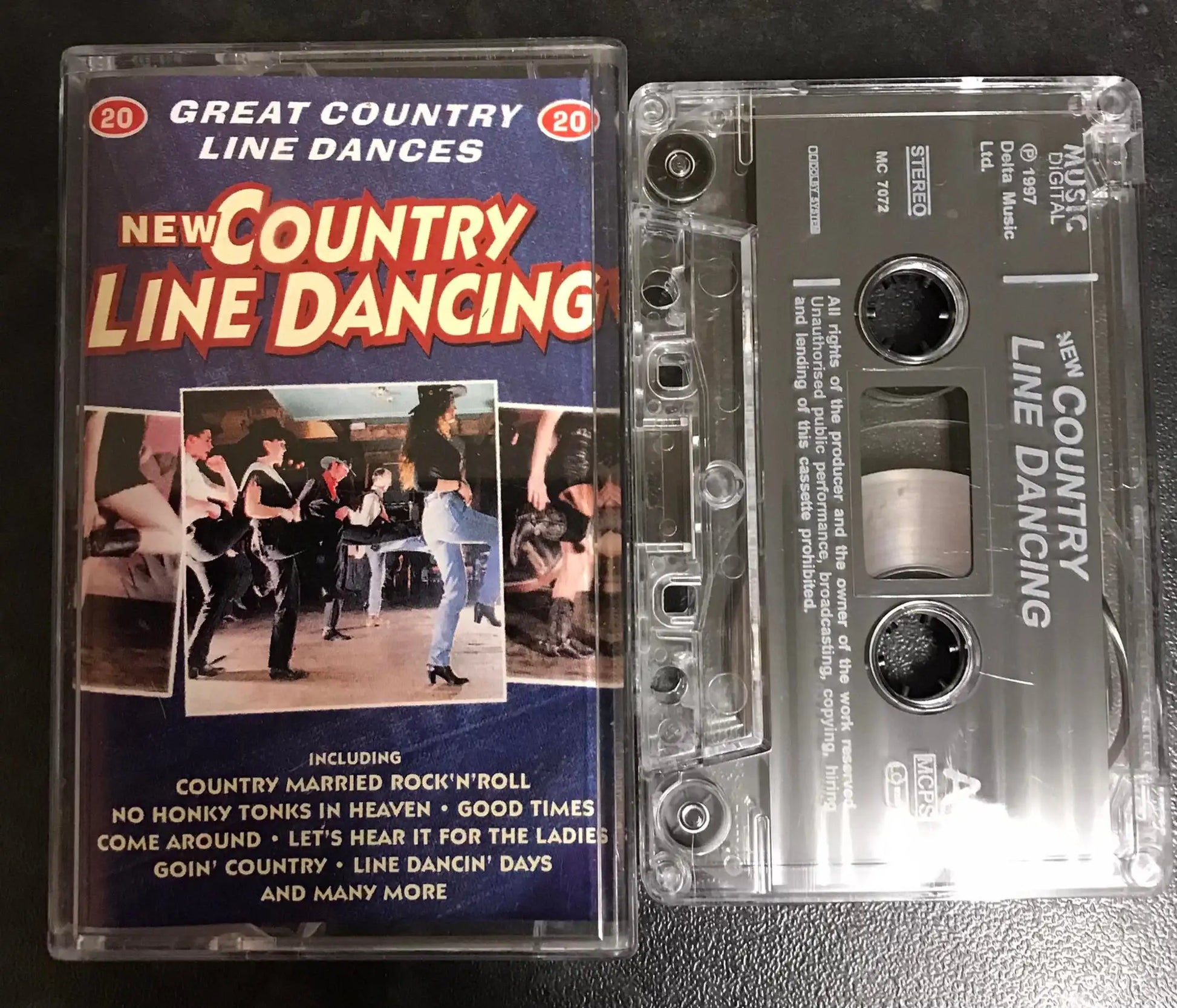 New Country Line Dancing Album, Music Digital, MC 7072, Vintage Cassette Magretro