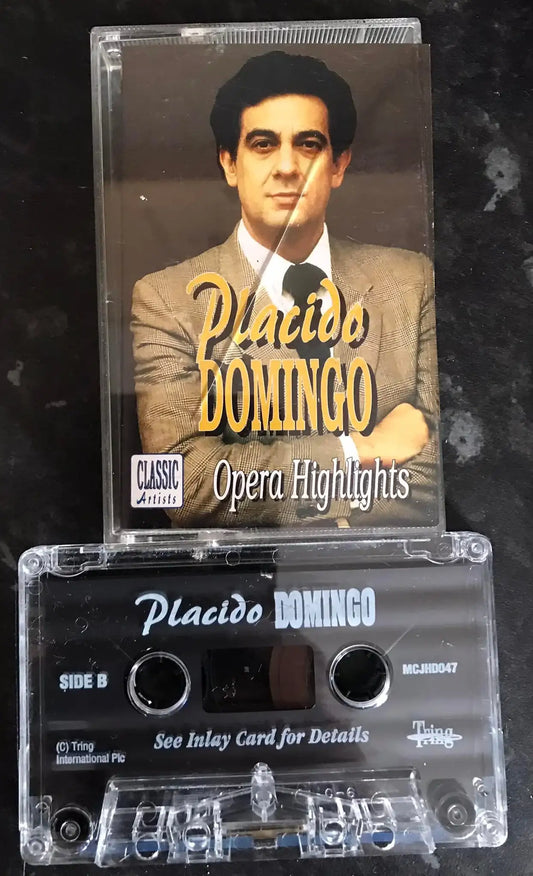 Placido Domingo, Opera Highlights, Tring, MC JHD 047, Vintage Cassette Magretro