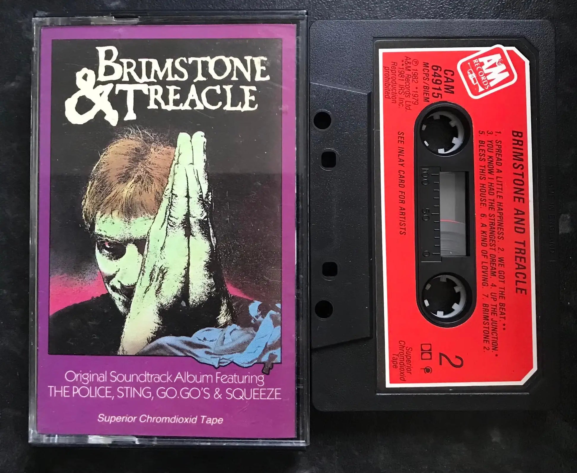 Brimstone & Treacle Album, Original Soundtrack, A&M, CAM 64915, Vintage Cassette Magretro