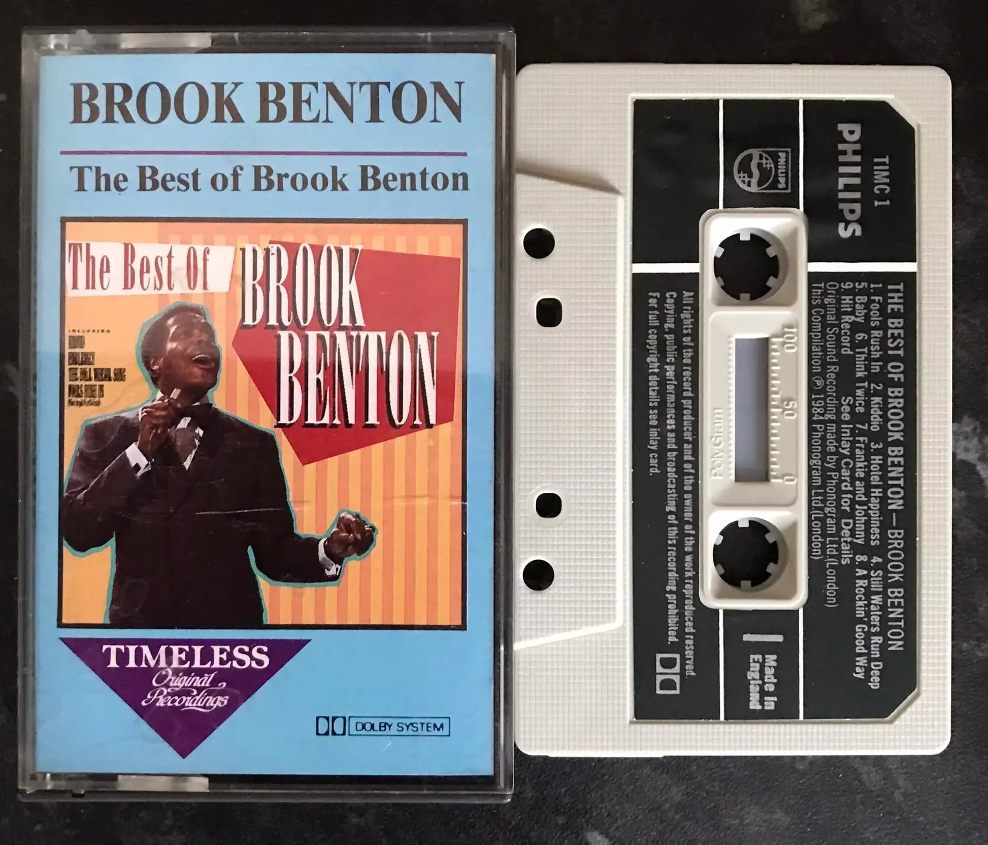 The Best Of Brook Benton Album, PHILIPS, TIMC 1, Vintage Cassette Magretro