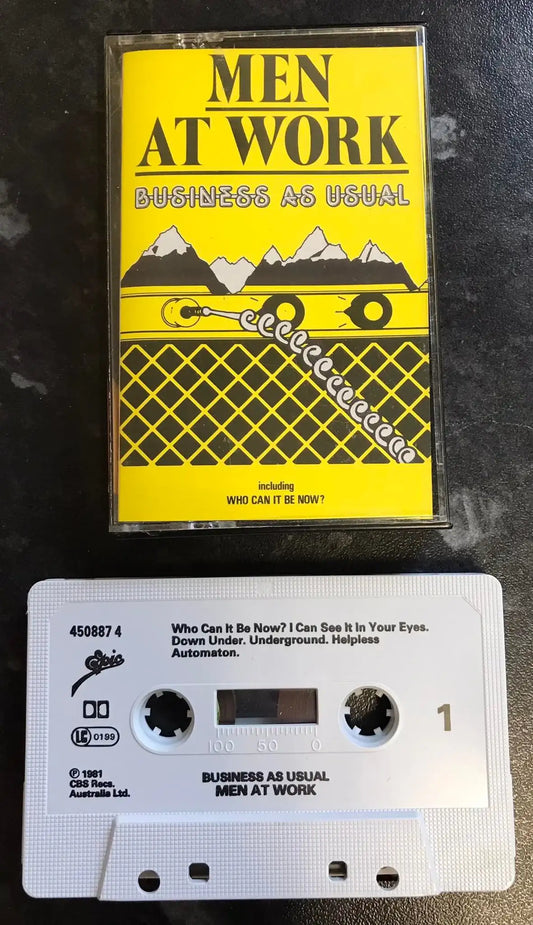 Men At Work, Business As Usual Album, Epic, 450887 4, Vintage Cassette Magretro