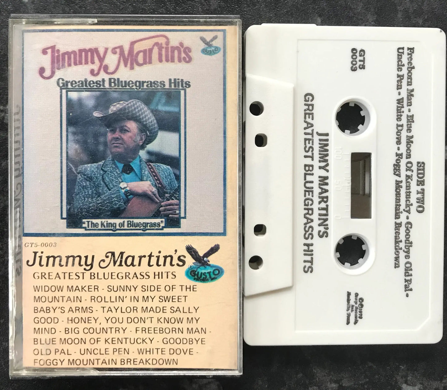 Jimmy Martin's Greatest Bluegrass Hits Album, Gusto Records, GT5-0003 Magretro