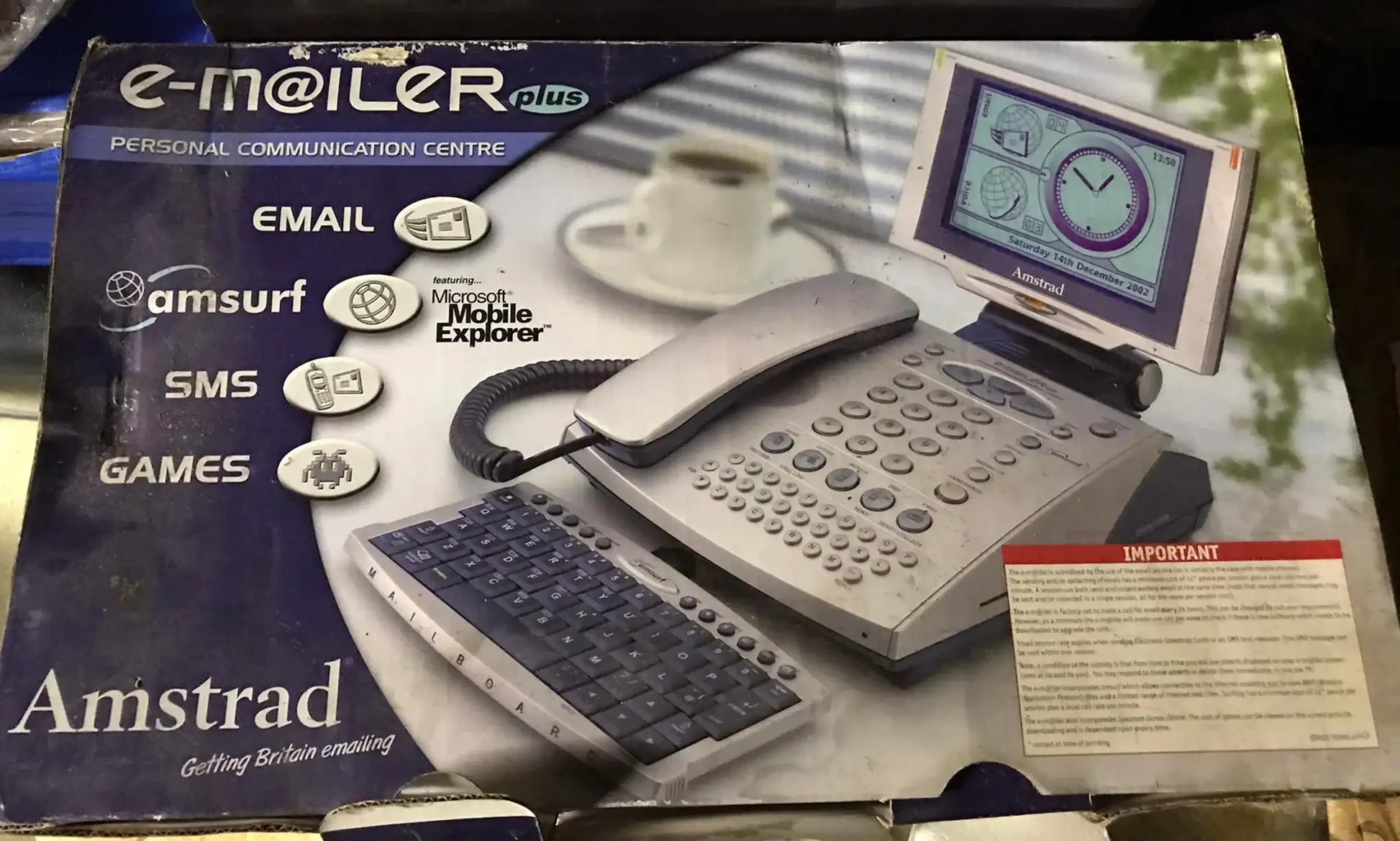 Vintage Amstrad E-Mailer plus UK Boxed Magretro
