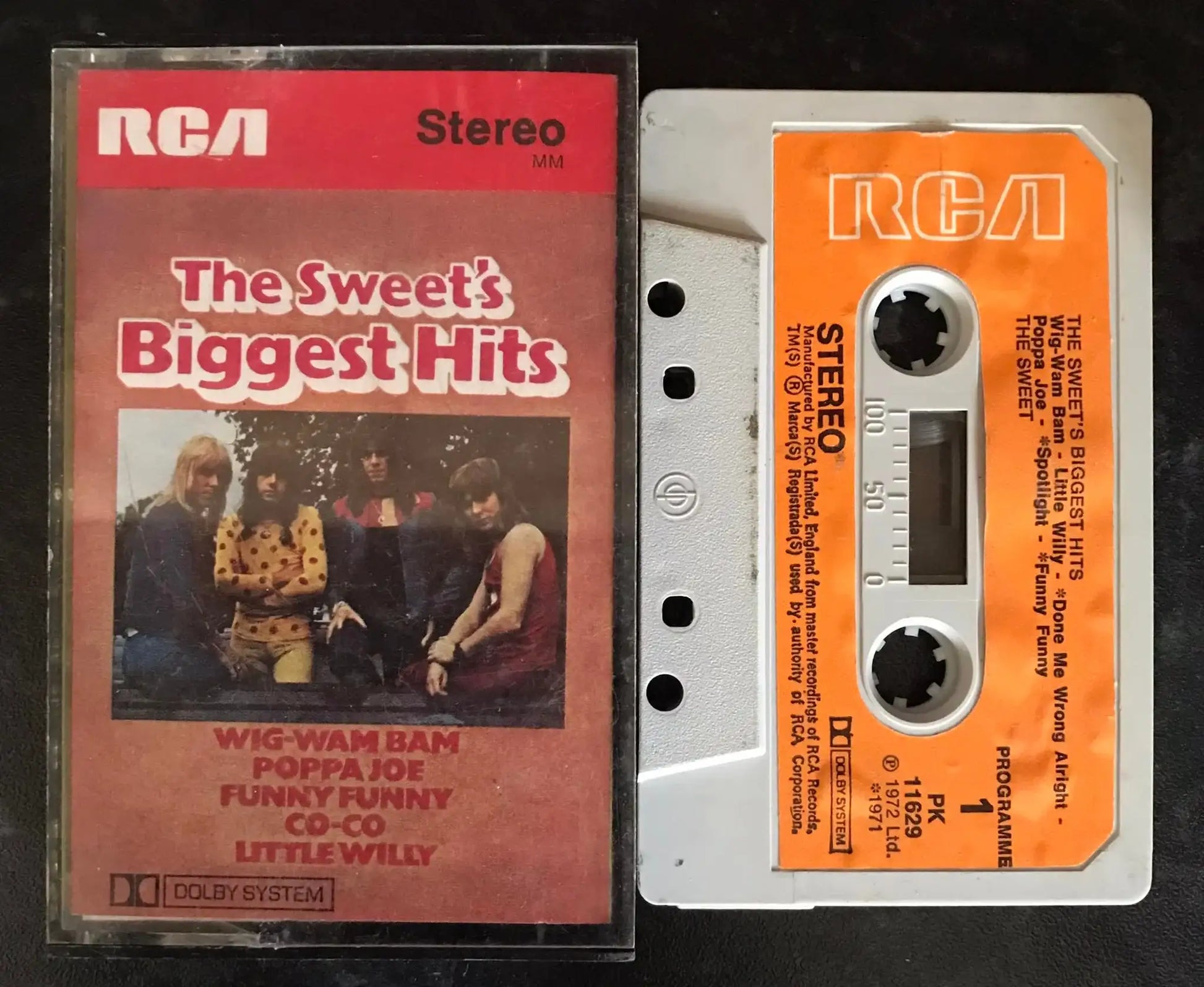 The Sweet's Biggest Hits Album, RARE , RCA, PK 11 629, Vintage Cassette Magretro