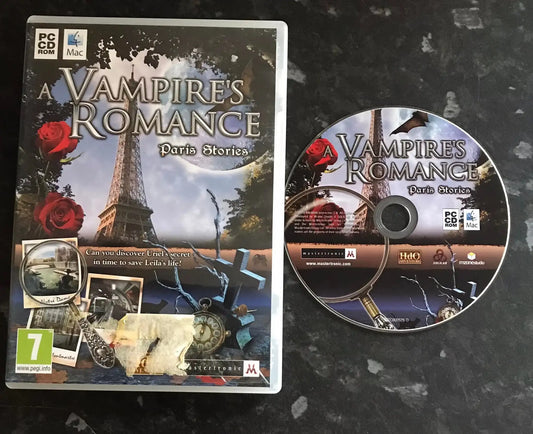 A Vampire's Romance, Paris Stories, UK, Pal, PC Game, MAC Game Magretro
