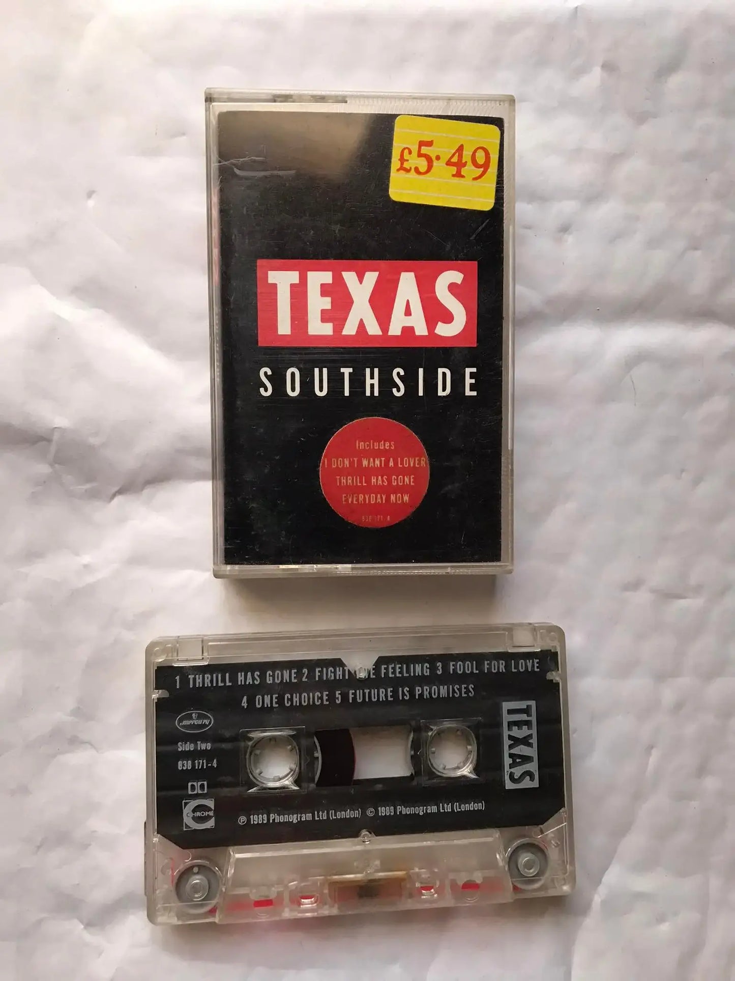 Texas, SouthSide Album, Mercury, 838 171-4, Vintage Cassette Magretro
