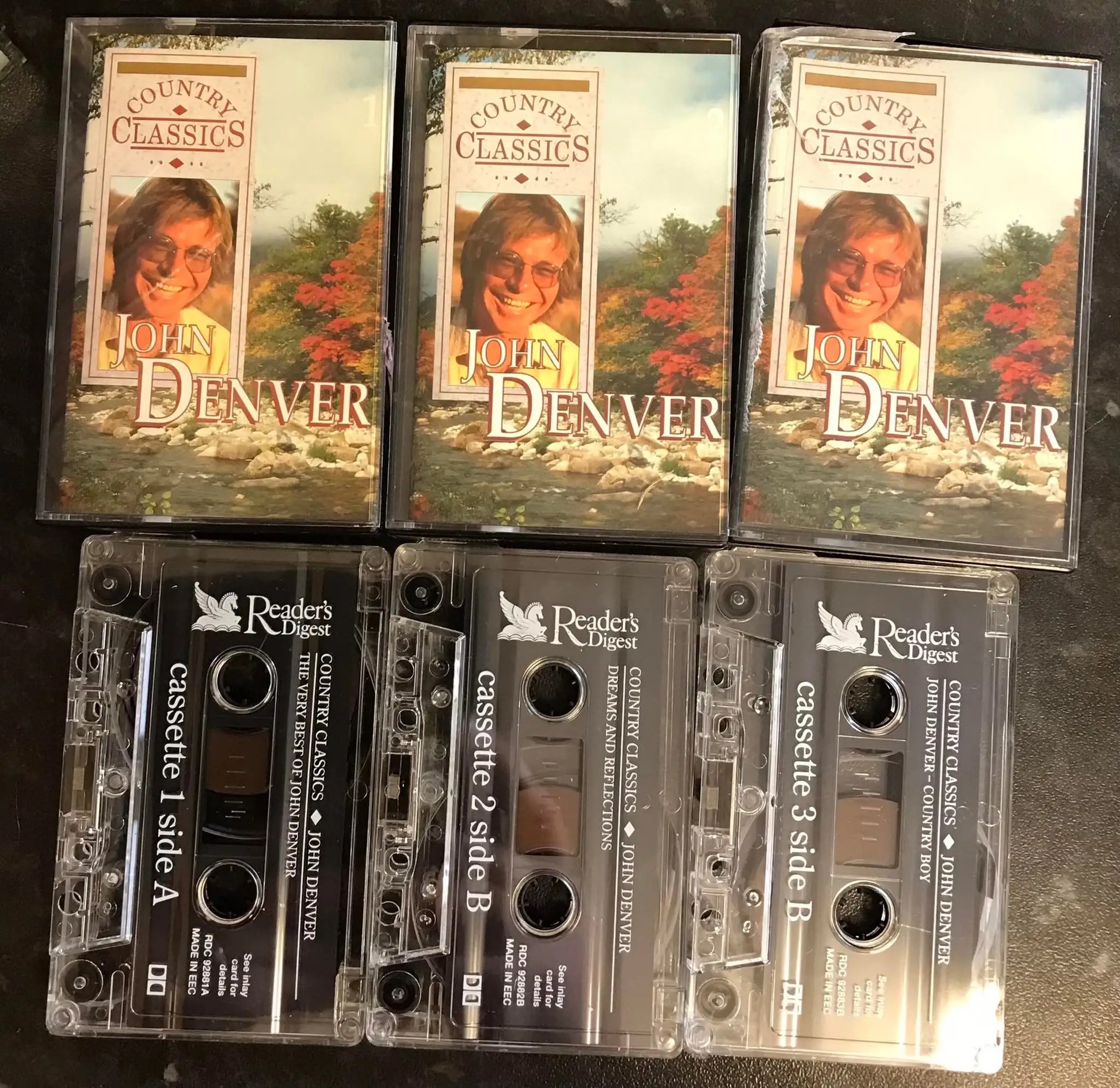 John Denver, Country Classics, 3 Tape Set, Reader's Digest, RDC 92881 Magretro