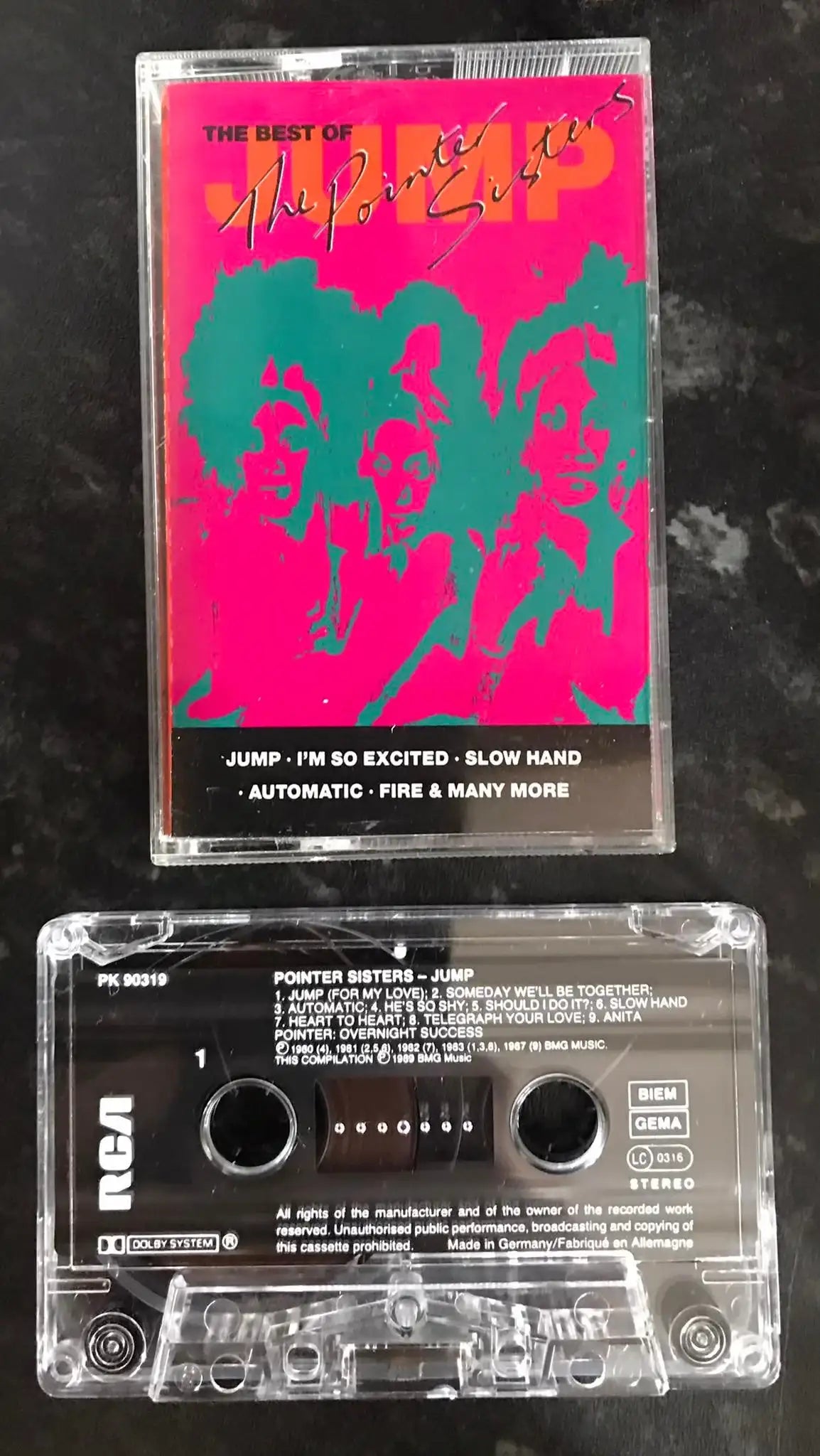 The Best Of The Pointer Sisters Album, RCA, PK 90319, Vintage Cassette Magretro