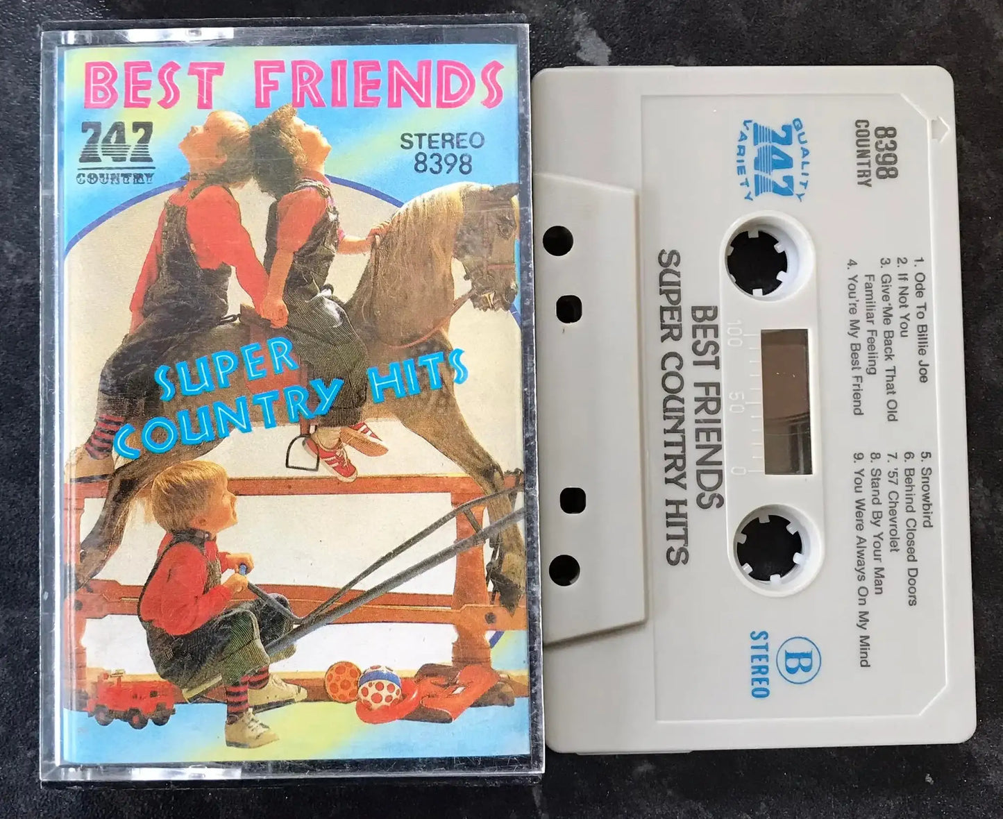 Best Friends, Super Country Hits, Bootleg 747 Label, 8398, Vintage Cassette Magretro