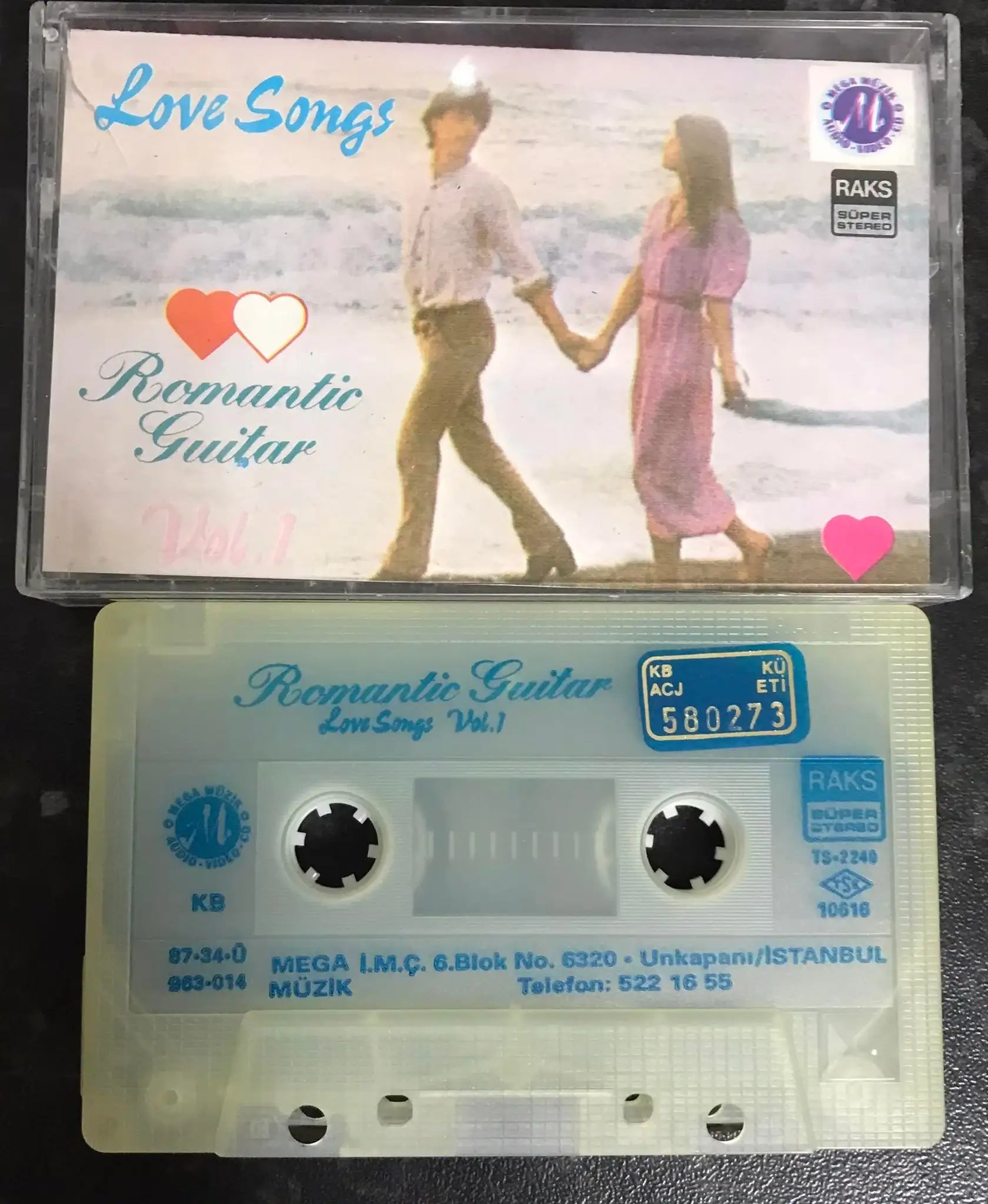 Love Songs, Vol 1, Romantic Guitar, Bootleg Label, 580273, Vintage Cassette Magretro