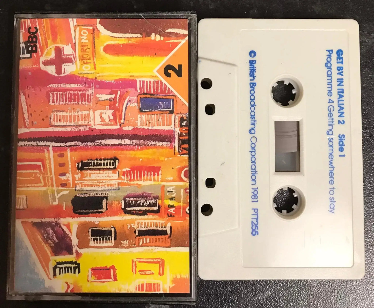get by in italian 2, bbc Cassette, getting somewhere to stay, Vintage Cassette Magretro