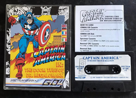 Captain America The Doom Tube, ZX Spectrum, by GO!, RARE, Working Magretro