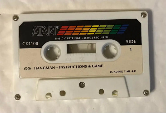Hangman, Atari 800xl, requires Basic Cartridge Magretro