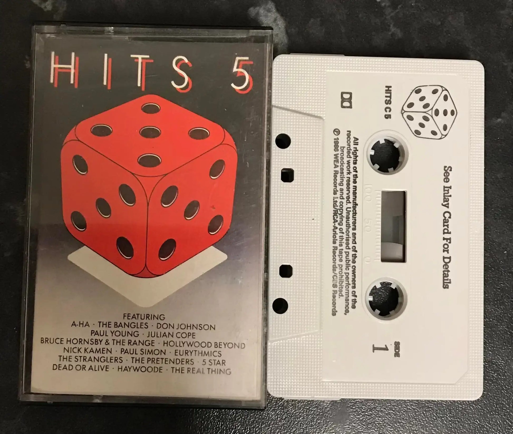 Hits 5 album, Tape One, CBS, Hits C5, Vintage Cassette Magretro