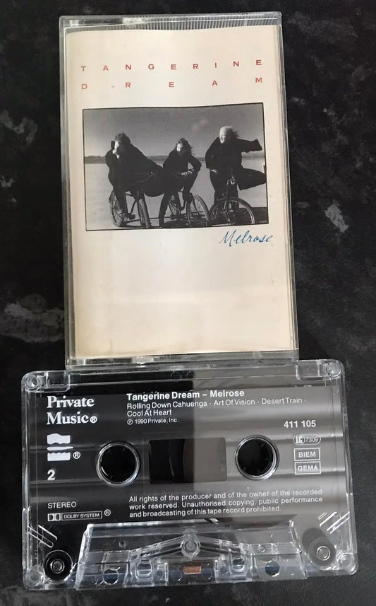 Tangerine Dream, Melrose Album, Private Music, 411 105, Vintage Cassette Magretro