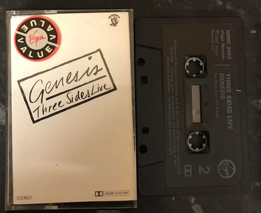 Genesis, Three Sides Live Album, Charisma ?Label, GEMC 2002, Vintage Cassette Magretro