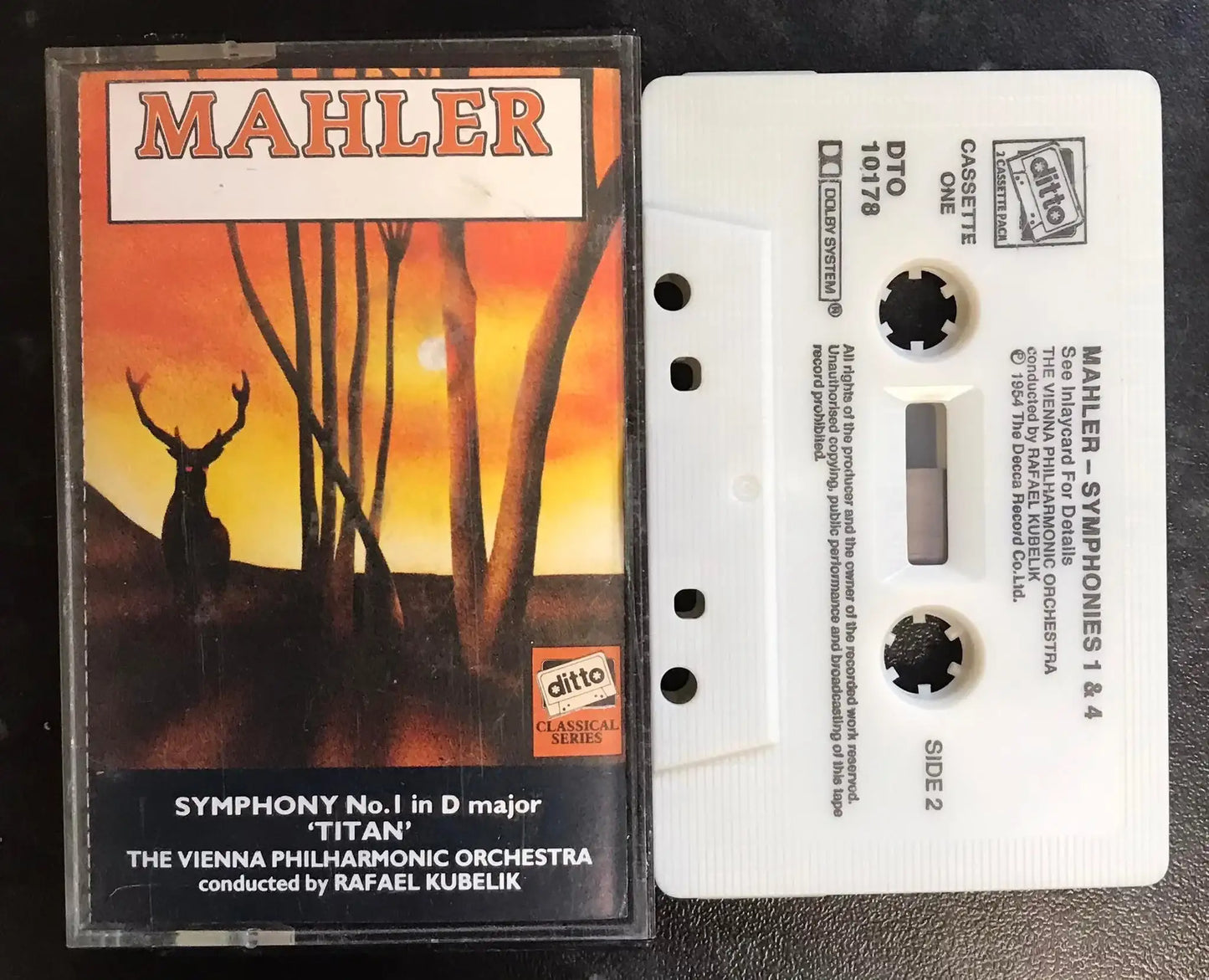 Mahler, Symphony No 1 Titan, Tape One, DITTO, DTO 10178A, Vintage Cassette Magretro