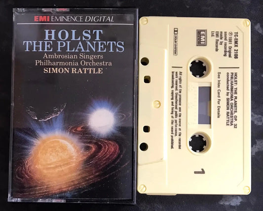 Holst, The Planets, Ambrosian Singers, EMI TC-EMX 2106, Vintage Cassette Magretro