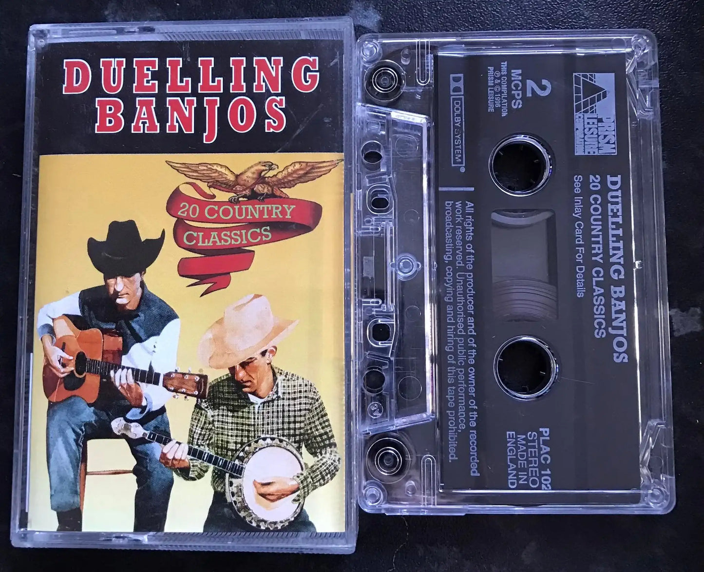 Duelling Banjos Album, 20 Country Classics, PLAC 102, Vintage Cassette Magretro