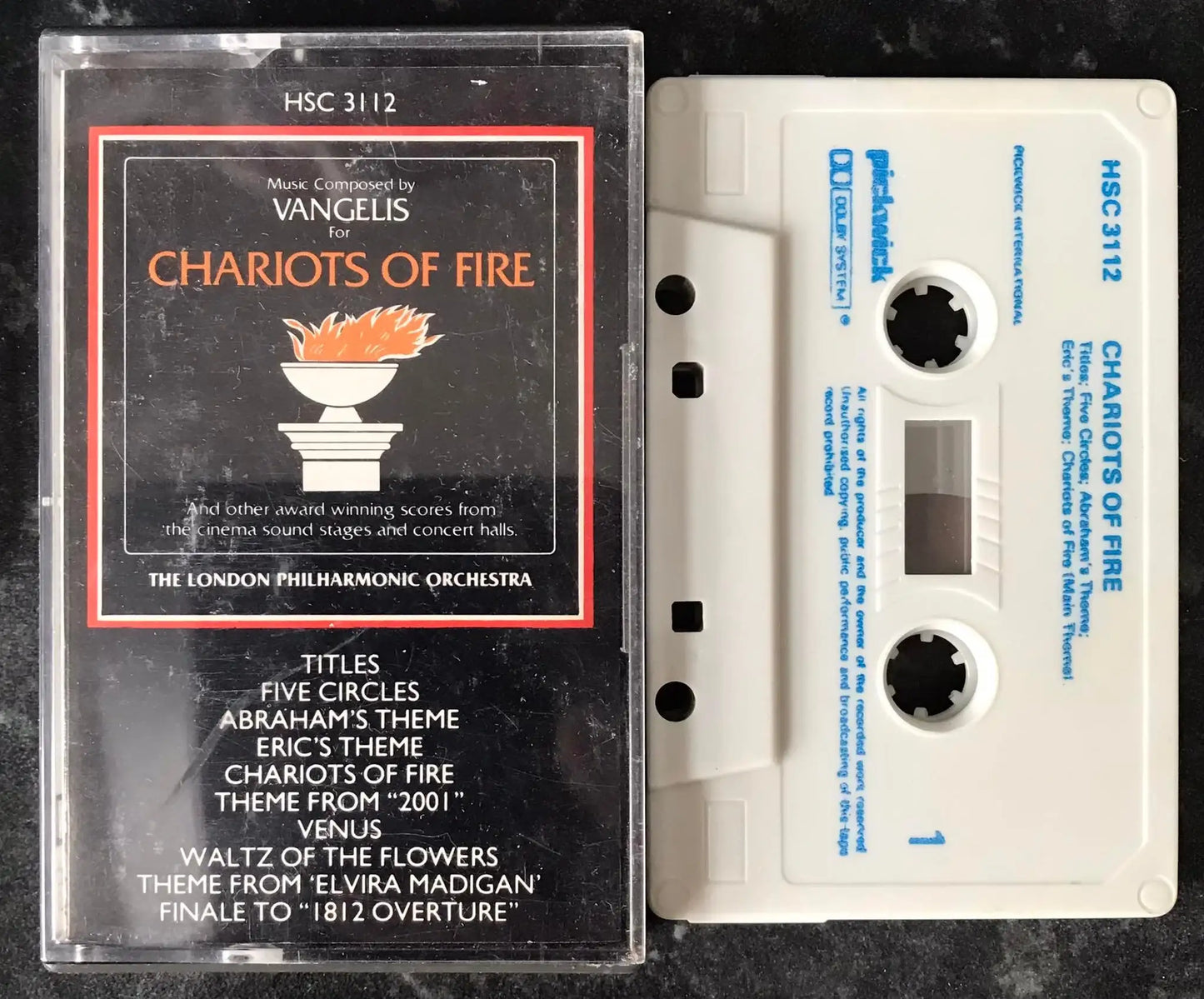 Chariots Of Fire Album, Vangelis, Pickwick, HSC 3112, Vintage Cassette Magretro