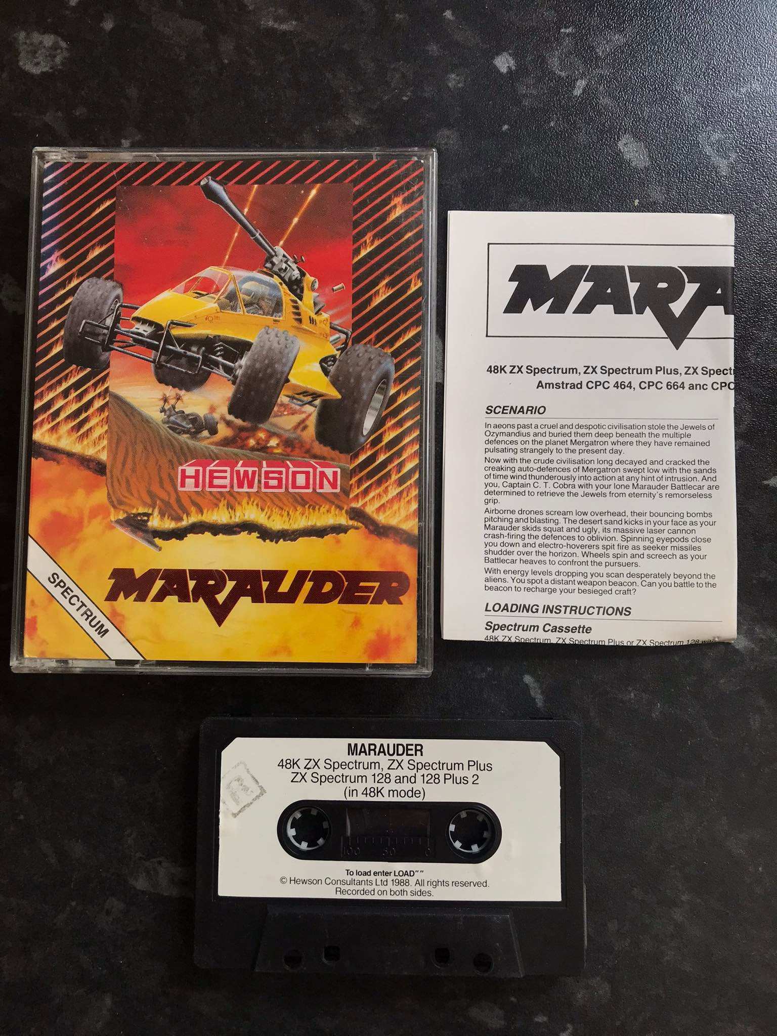 Marauder, ZX Spectrum by Hewson, RARE, WORKING Magretro