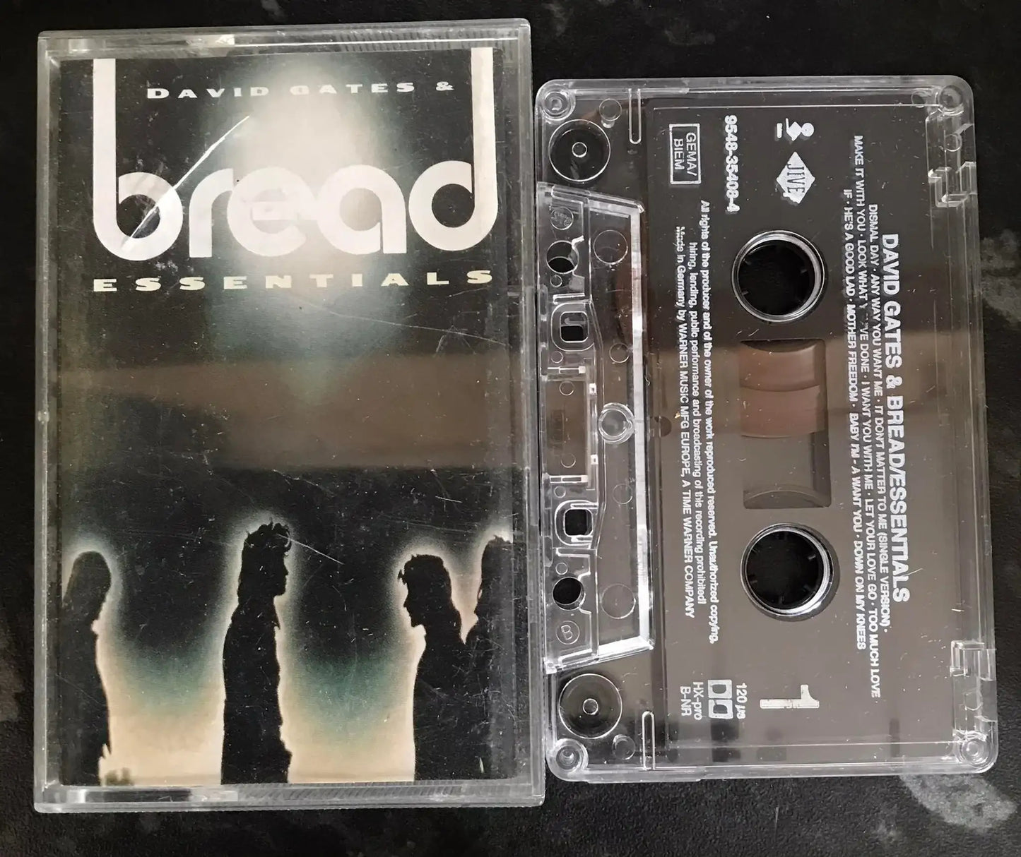 David Gates & Bread, Essentials Album, Jive, 9548-35408-4, Vintage Cassette Magretro