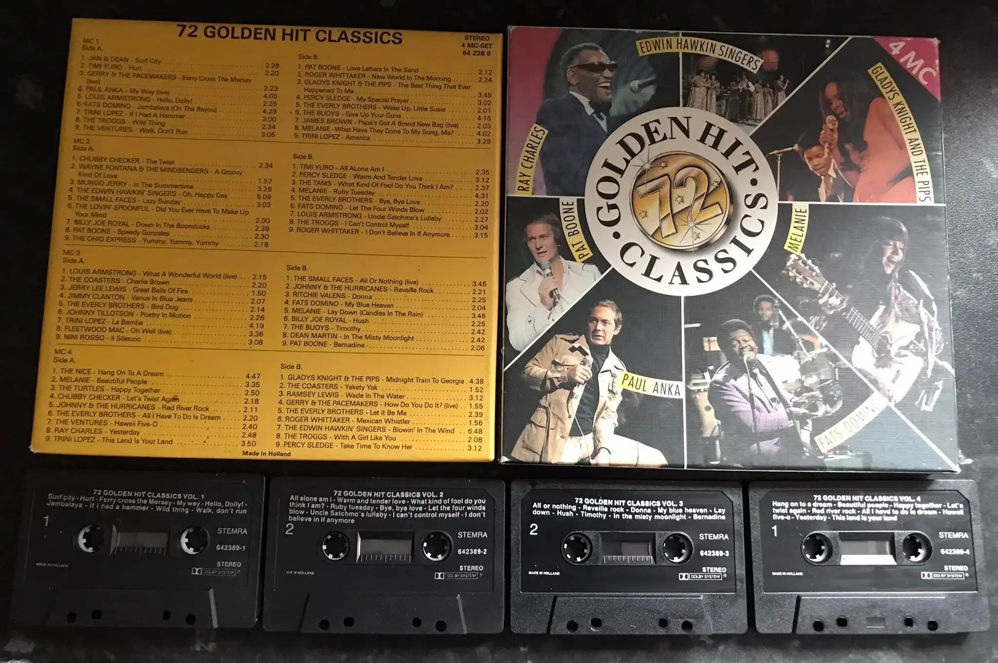 72 Golden Hit Classics Boxed Set, RARE , 4 MC-SET, 64 238 9, Vintage Cassette Magretro