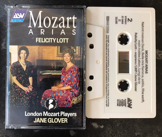 Mozart Arias, Felicity Lott, Jane Glover, zc dca 683, ASV, Vintage Cassette Magretro